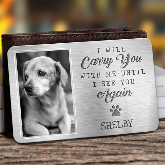 Custom Memorial Aluminum Wallet Card