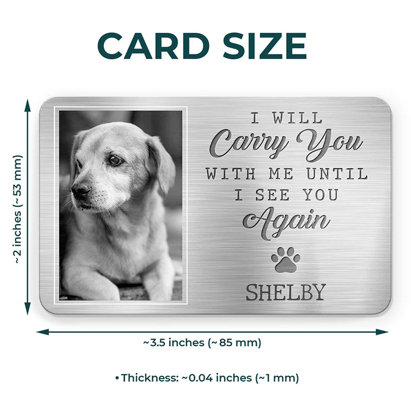 Custom Memorial Aluminum Wallet Card
