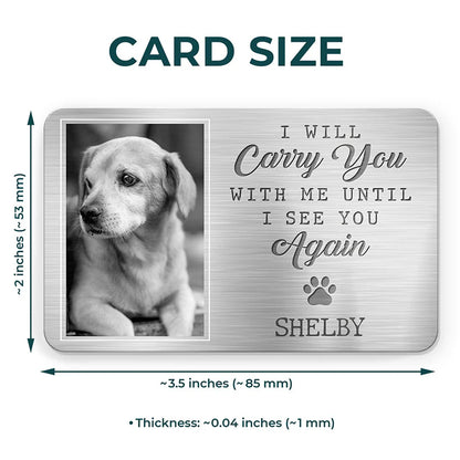 Custom Memorial Aluminum Wallet Card